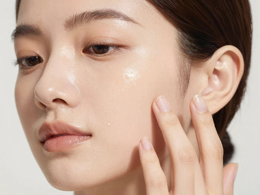 Piel luminosa e hidratada tras aplicar sérum facial Guinot