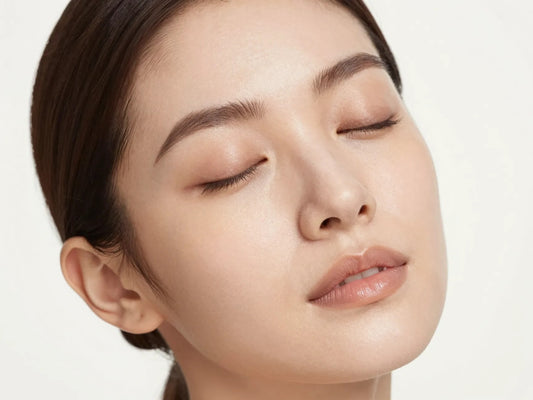 Rostro de mujer con piel fresca y equilibrada, sin brillos, bajo luz de estudio suave